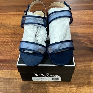 Nina Gancie Dress Sandals - New Navy - 10M